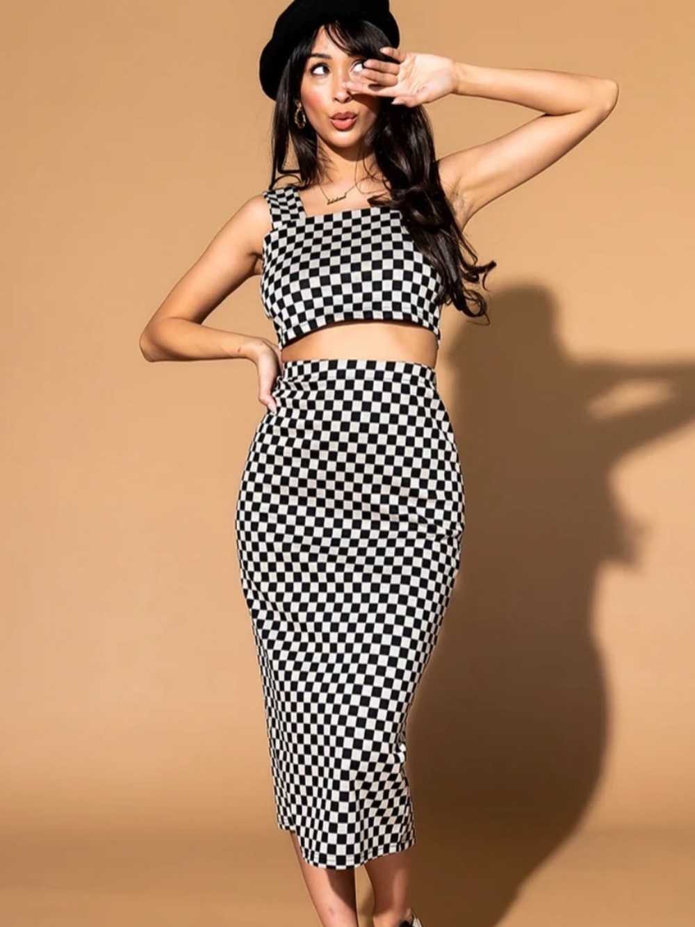 Dressed in LALA Checkerboard Skirt - M